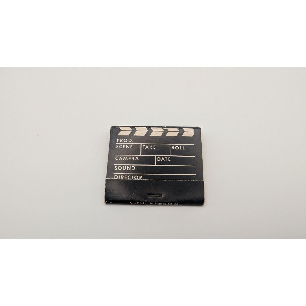 Vintage Movie Clapperboard Matchbook Sam Talsky Los Angeles Unused Hollywood